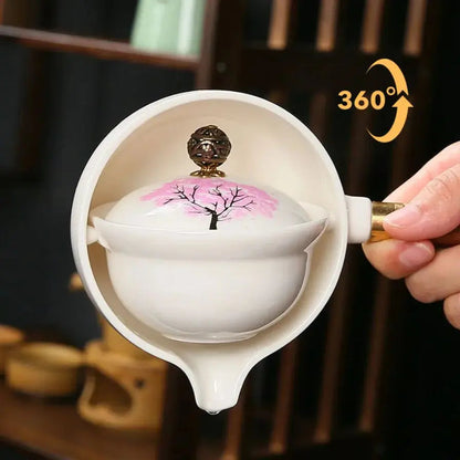 Kersenbloesem - Draaibare Infuser Theepot