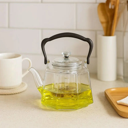 Flix Halcyon Hittebestendige Glazen Theepot Met Infuser