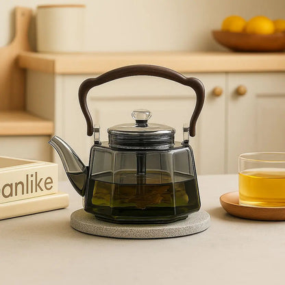 Flix Halcyon Hittebestendige Glazen Theepot Met Infuser