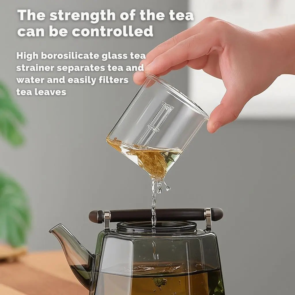 Flix Halcyon Hittebestendige Glazen Theepot Met Infuser