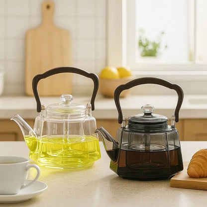 Flix Halcyon Hittebestendige Glazen Theepot Met Infuser