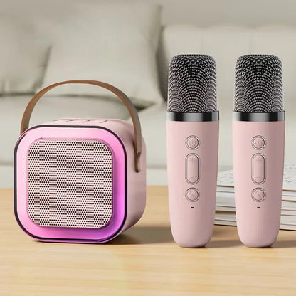 Draagbare Bluetooth Karaoke Machine met Draadloze Microfoons - Leuk Familie Zang Geschenk