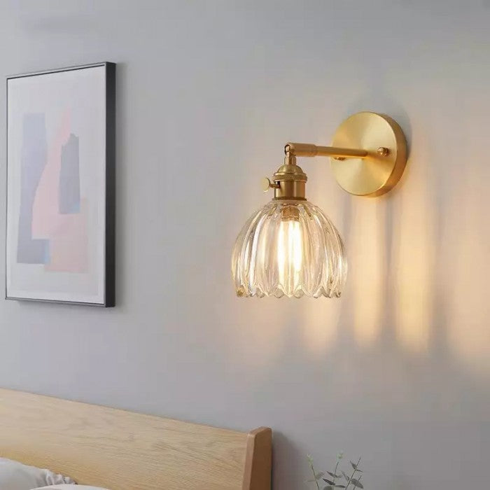 Freya Lotus glazen wandlamp
