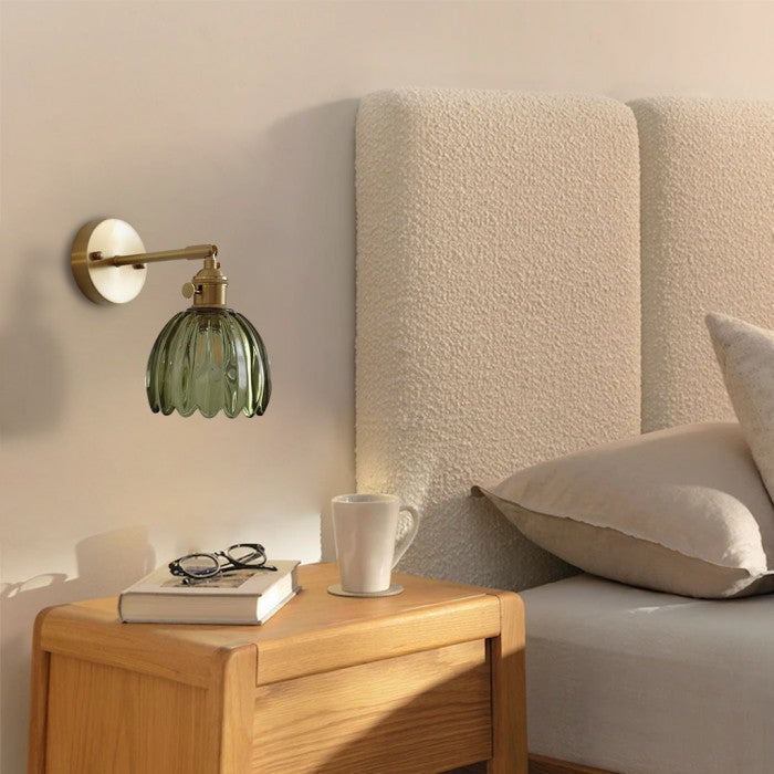Freya Lotus glazen wandlamp