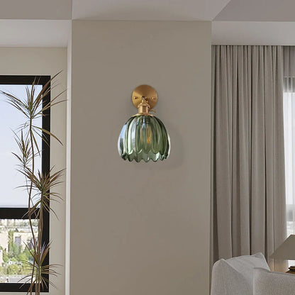 Freya Lotus glazen wandlamp