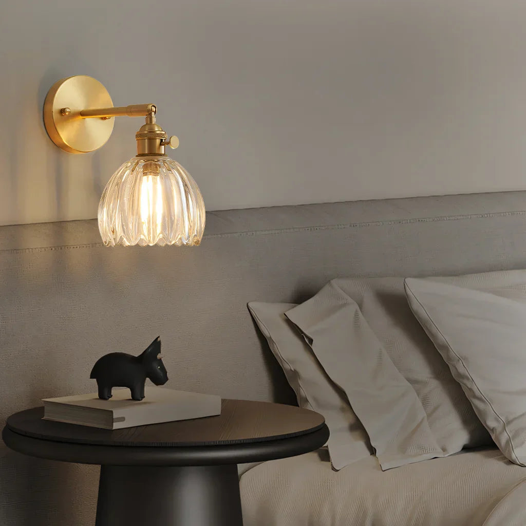 Freya Lotus glazen wandlamp