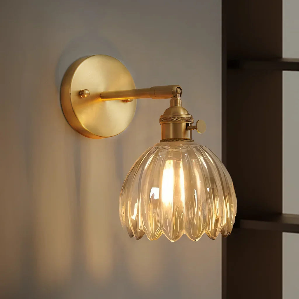 Freya Lotus glazen wandlamp
