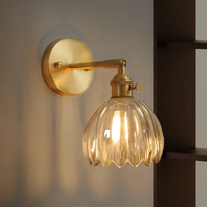 Freya Lotus glazen wandlamp