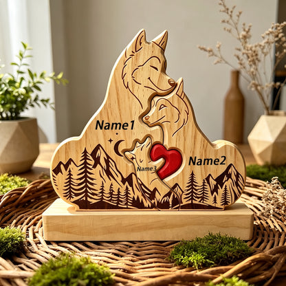 Wood Fox Family Puzzel
