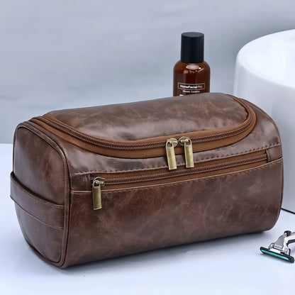 Hangende Toilettas voor Heren & Dames - Luxe PU-Lederen Dopp Kit