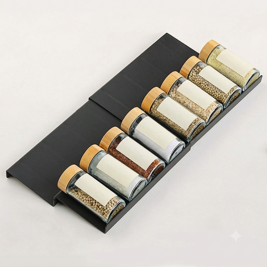 4-Delige Modulaire Lade Kruidenrek Set - Inzetbaar & Uitbreidbaar