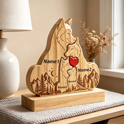Wood Fox Family Puzzel