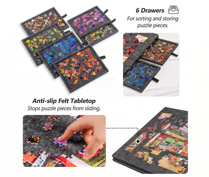 Draagbare Puzzelmat met 6 Lades
