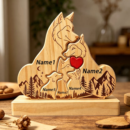 Wood Fox Family Puzzel