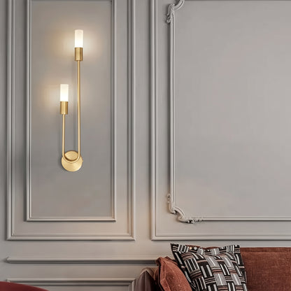 Moderne Messing LED Wandlamp - Minimalistische Design Wandlamp