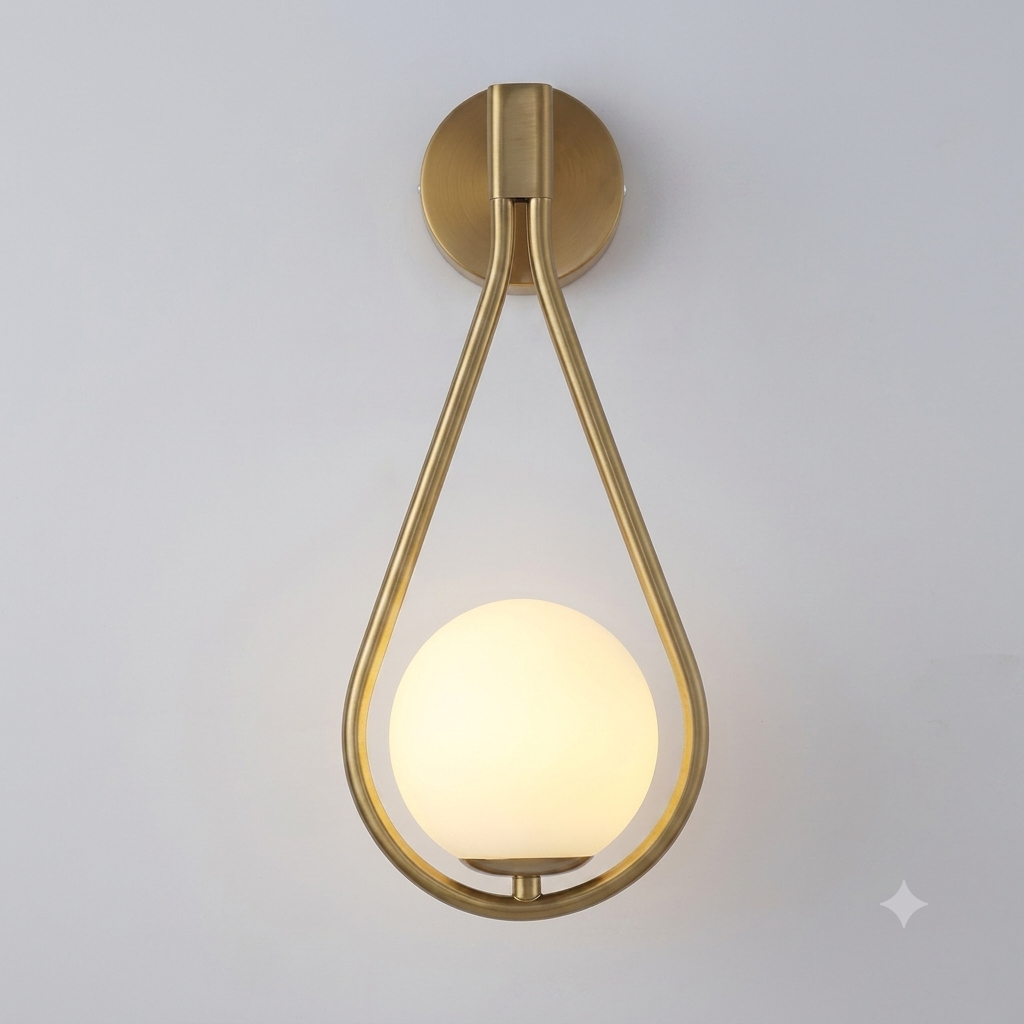 Scandinavische Druppel LED Wandlamp - Luxe Glazen Bollen Lamp