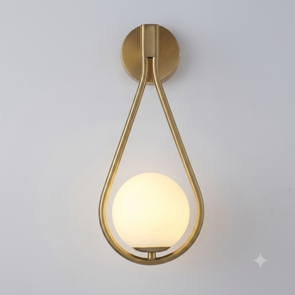 Scandinavische Druppel LED Wandlamp - Luxe Glazen Bollen Lamp