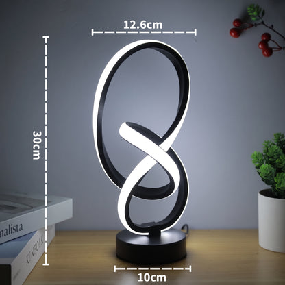 Moderne Spiraal Infinity Dubbele Helix LED Bureau