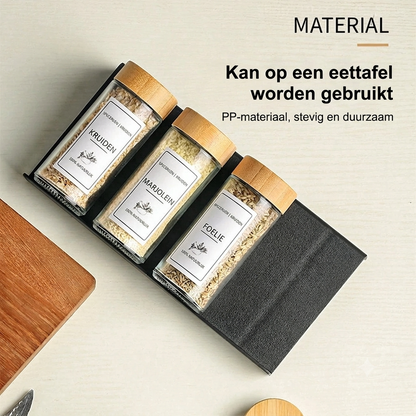 4-Delige Modulaire Lade Kruidenrek Set - Inzetbaar & Uitbreidbaar