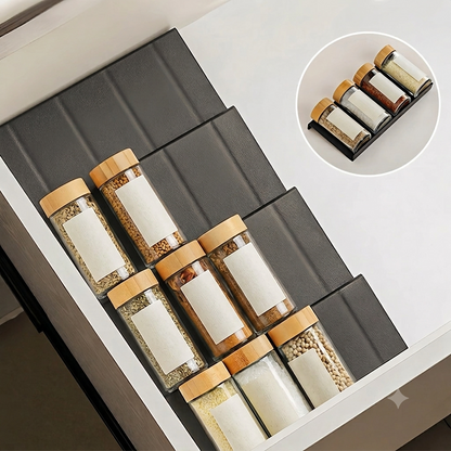 4-Delige Modulaire Lade Kruidenrek Set - Inzetbaar & Uitbreidbaar