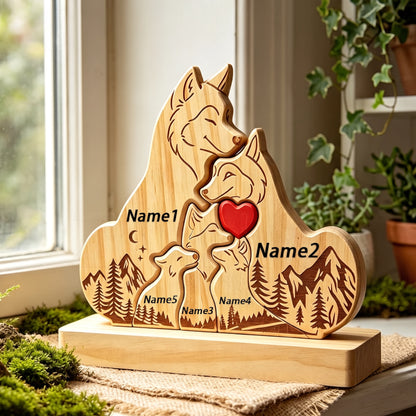 Wood Fox Family Puzzel