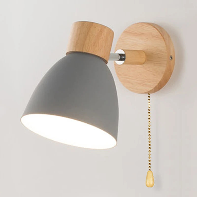 Scandinavische Houten Wandlamp