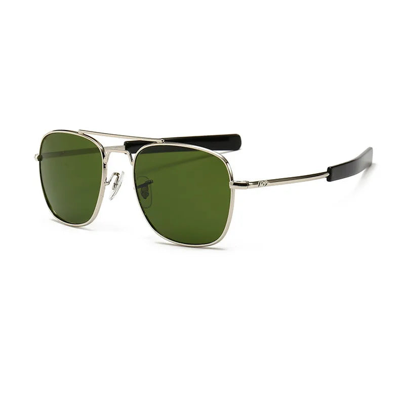 Heren Designer Vintage Luchtvaart Zonnebril AO voor Amerikaanse Militaire Stijl