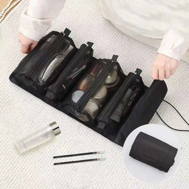 4-in-1 Oprolbare Make-Up Reistas - Inklapbare Cosmeticatas