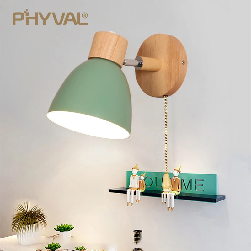 Scandinavische Houten Wandlamp