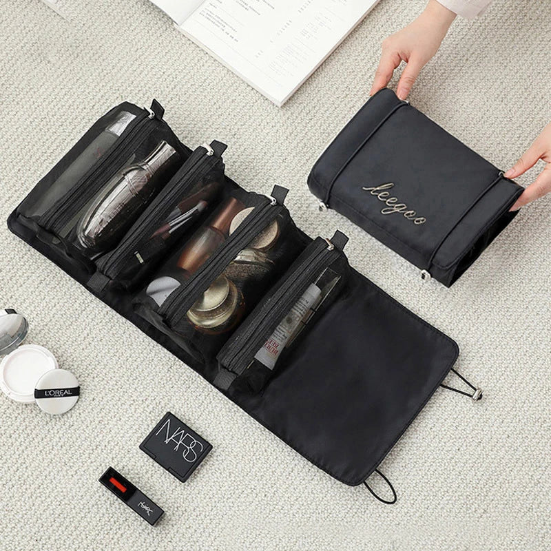 4-in-1 Oprolbare Make-Up Reistas - Inklapbare Cosmeticatas
