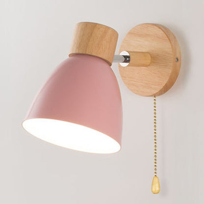 Scandinavische hangende wandlamp van hout