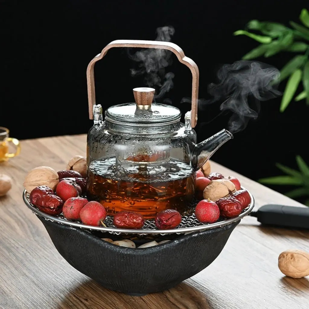 Ashwood Handvat Borosilicaat Glazen Theepot