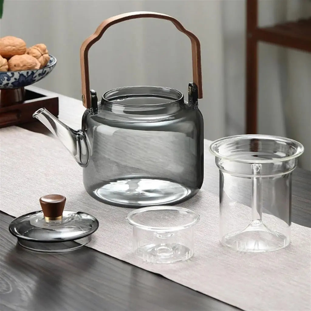 Ashwood Handvat Borosilicaat Glazen Theepot