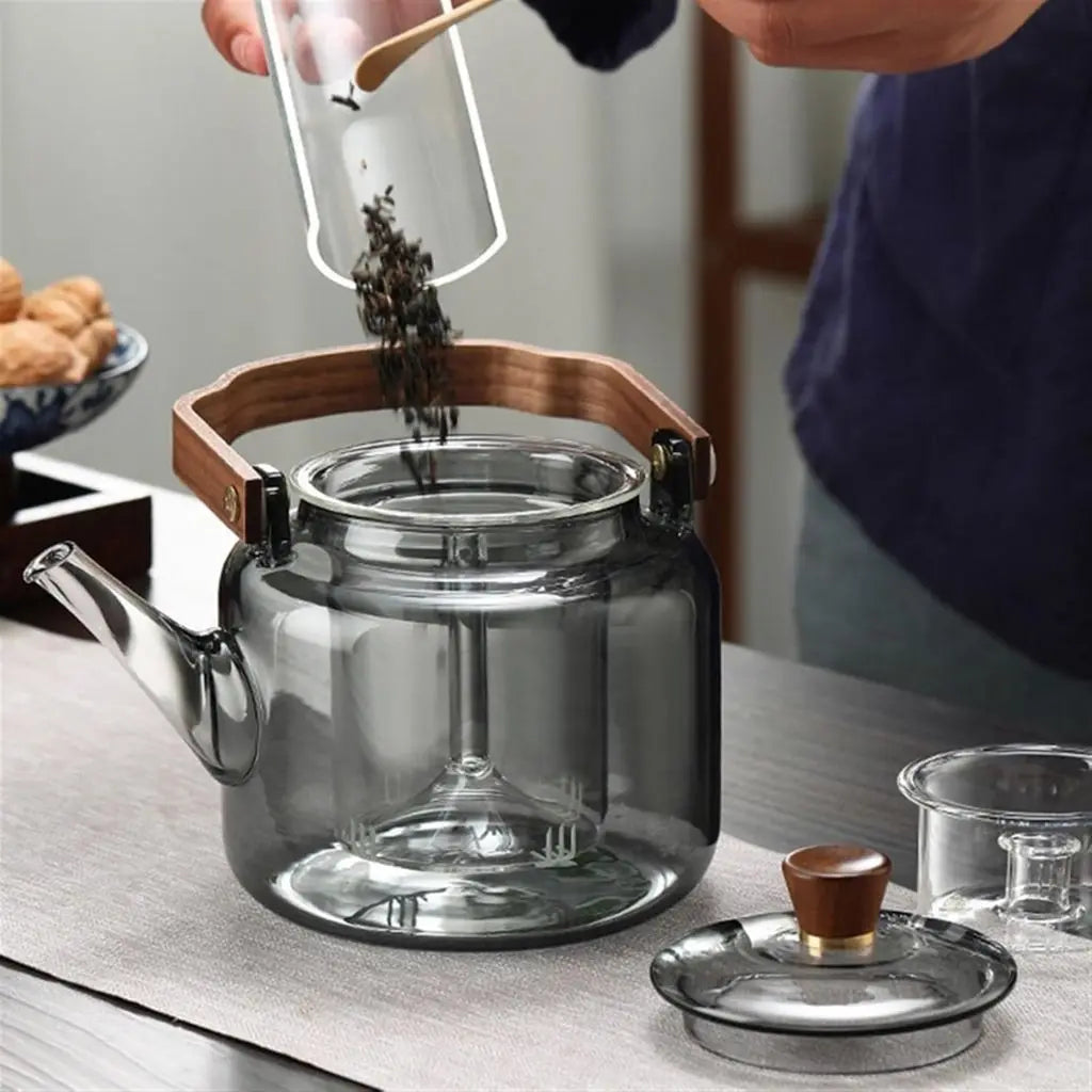 Ashwood Handvat Borosilicaat Glazen Theepot