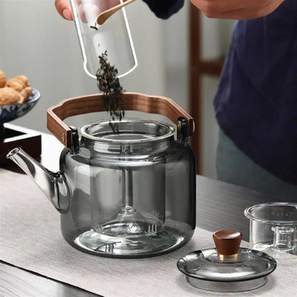 Ashwood Handvat Borosilicaat Glazen Theepot