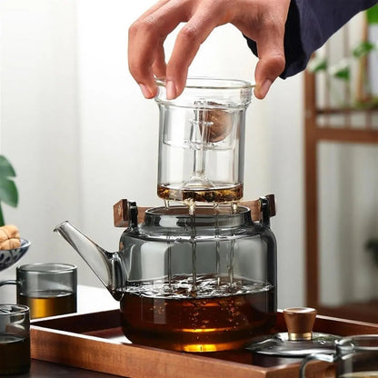 Ashwood Handvat Borosilicaat Glazen Theepot