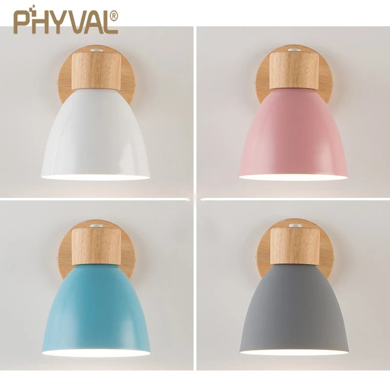 Scandinavische Houten Wandlamp