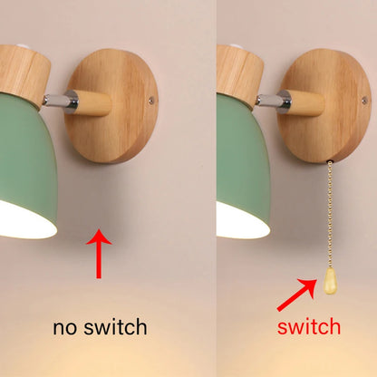 Scandinavische Houten Wandlamp