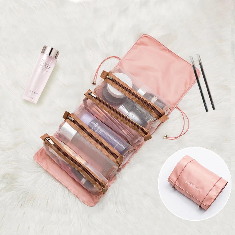 4-in-1 Oprolbare Make-Up Reistas - Inklapbare Cosmeticatas