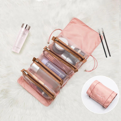 4-in-1 Oprolbare Make-Up Reistas - Inklapbare Cosmeticatas
