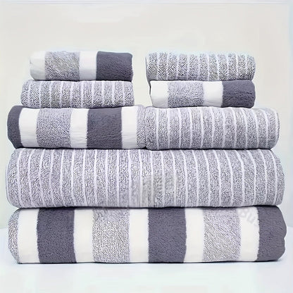 VeluSoft – Luxe 8-Delige Badhanddoeken Set van Zacht Koraalvlies voor Ultiem Comfort