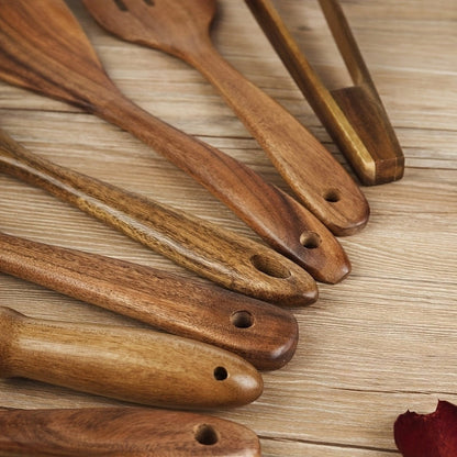 TerraChef – Luxe Houten Keukengerei Set (7-delig) voor Stijlvol & Veilig Koken