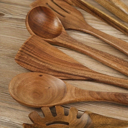 TerraChef – Luxe Houten Keukengerei Set (7-delig) voor Stijlvol & Veilig Koken