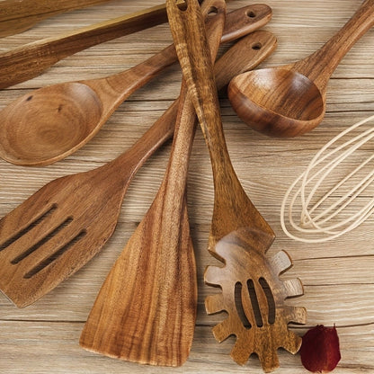 TerraChef – Luxe Houten Keukengerei Set (7-delig) voor Stijlvol & Veilig Koken