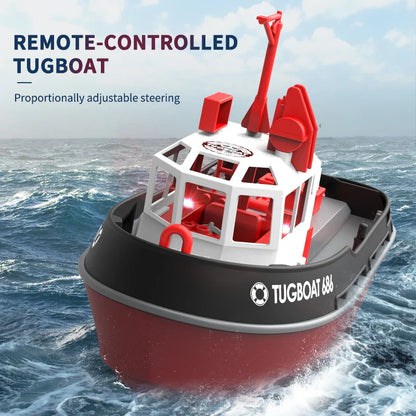 Krachtig Dual Motor RC Sleepboot Model - 1:72 Elektrische Afstandsbediening Boot voor Jongens, Draadloos Plezier