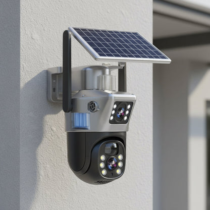 DualGuard Solar 4K - Draadloze beveiligingscamera met zonnepaneel en 360° rondomzicht