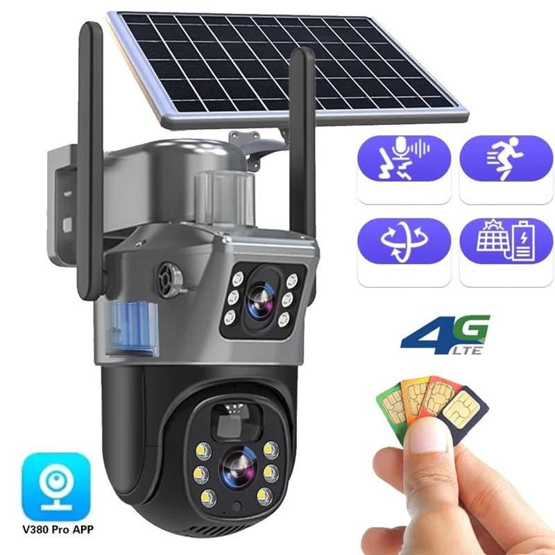DualGuard Solar 4K - Draadloze beveiligingscamera met zonnepaneel en 360° rondomzicht