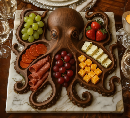 KrakenBoard™ - Rustieke Octopus Borrelplank