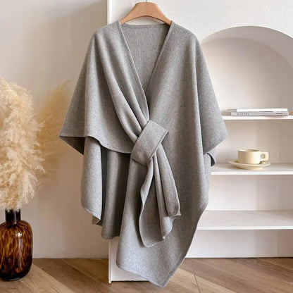 WINDWRAP – Luxueuze poncho-sjaal-jack voor alle seizoenen