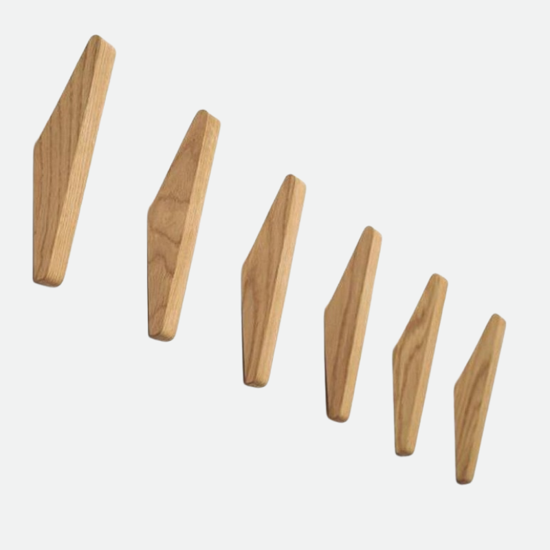 Naturéa – Set van 2 Handgemaakte Houten Wandhaken met Boho-Charme